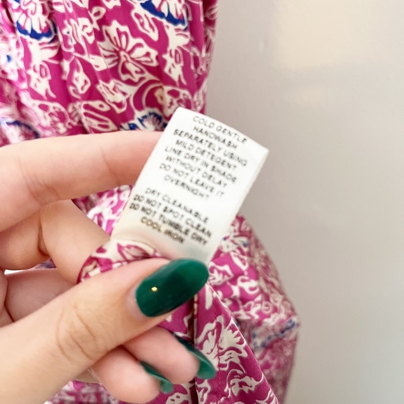 Natalie Martin Jerusha Dress Floral Print Lavendar Pink Floral Silk Small - Picture 9 of 10